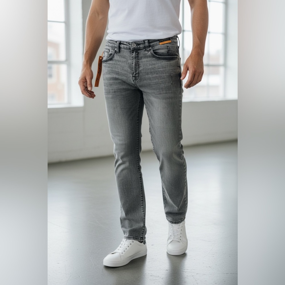 Tc & Co Los Angeles Men's Gray Straight Jeans
